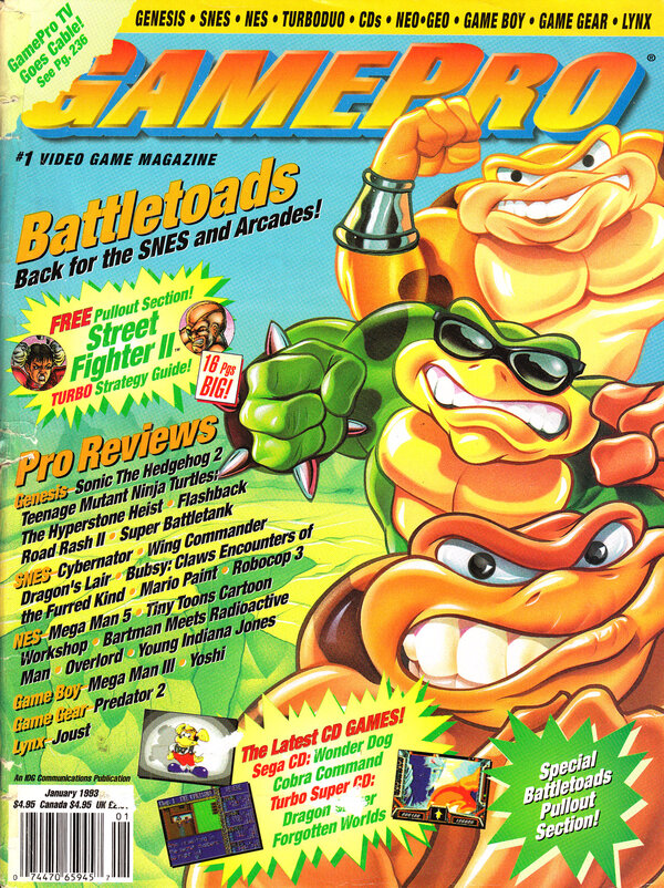 GamePro 042 (Jan 1993) Battletoads cover